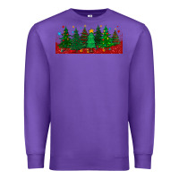 Purple christmas trees libbey glass Premium Sweatshirt - BundleAndBundleShop