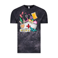 Cloud Black nurse  easter Vintage Tee - AdoDesignShop