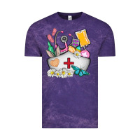 Cloud Purple nurse  easter Vintage Tee - AdoDesignShop