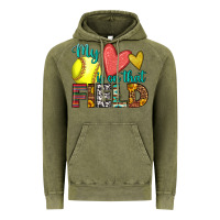 Vintage Olive my heart is on that field softball Vintage Hoodie - HRA Design Shop