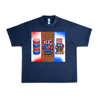 Navy usa macaroon and boots Urban Heavy Tee - AdoDesignShop