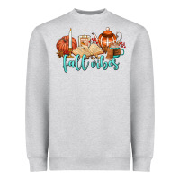 Heather Grey fall vibes Heavyweight Sweatshirt - AdoDesignShop