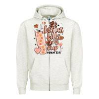 Valentine Jesus Fills My Cup Zipper Hoodie | Teevron