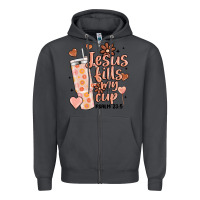 Smoke valentine jesus fills my cup Zipper Hoodie - MaliasSmallBusiness