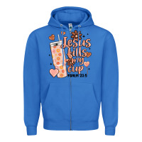 True Royal valentine jesus fills my cup Zipper Hoodie - MaliasSmallBusiness