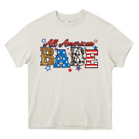 Cream all american babe Heavy Core Tee - RanaPortraitStore