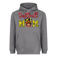 Storm Softball Mom And Afro Messy Bun Mom Heavyweight Hoodie - BundleAndBundleShop