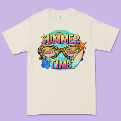 Summer Time Sunset Glasses Premium Tee Designed By Barkaloodesign