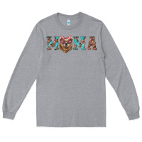 Heather Grey mama with bear Long Sleeve Tee - Artiststas