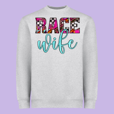 Race Wife Heavyweight Sweatshirt Designed By Jahusdesignshop