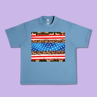 Usa Camouflage American Flag Urban Heavy Tee Designed By Adodesignshop