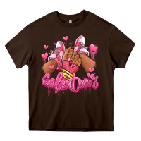 Chocolate Brown galentines afro girl sneakers Heavy Core Tee - RanaPortraitStore