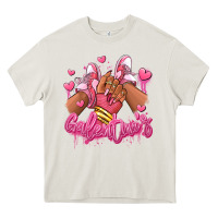 Cream galentines afro girl sneakers Heavy Core Tee - RanaPortraitStore