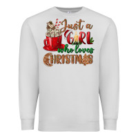 Dove Grey just a girl who loves christmas Premium Sweatshirt - BundleAndBundleShop