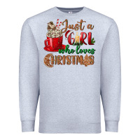 Heather Grey just a girl who loves christmas Premium Sweatshirt - BundleAndBundleShop