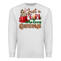 Oatmeal Heather just a girl who loves christmas Premium Sweatshirt - BundleAndBundleShop