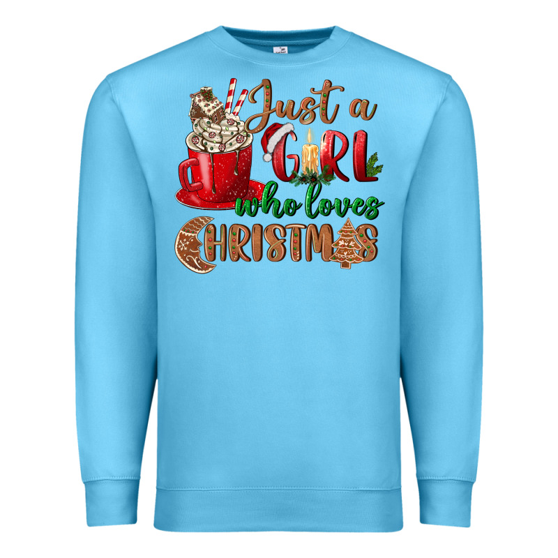 Just A Girl Who Loves Christmas Premium Sweatshirt by BundleAndBundleShop | Teevron