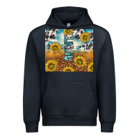 Navy aunt sunflower leopard glitter Urban Hoodie - TumblerDesignByShophia