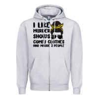 I Like Murder Shows Comfy Clothes And Maybe 3 Peop Zipper Hoodie | Teevron