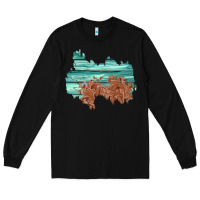 Black wood leather patch Long Sleeve Tee - AdoDesignShop