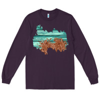 Plum wood leather patch Long Sleeve Tee - AdoDesignShop