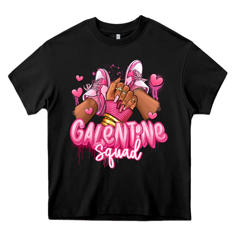 Galentine Squad Afro Girl Sneakers Heavy Core Tee by RanaPortraitStore | Teevron