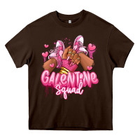 Chocolate Brown galentine squad afro girl sneakers Heavy Core Tee - RanaPortraitStore