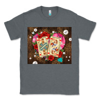 Charcoal Heather playing cards and pearls Classic Tee - AdoDesignShop