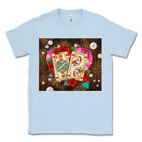 Dusty Blue playing cards and pearls Classic Tee - AdoDesignShop