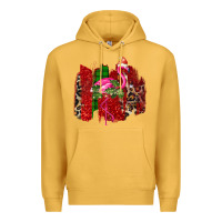Mustard Christmas Flamingo Premium Hoodie - Bettercallsaul