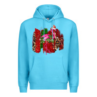 Ocean Blue Christmas Flamingo Premium Hoodie - Bettercallsaul