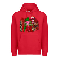Red Christmas Flamingo Premium Hoodie - Bettercallsaul