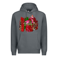Rock Christmas Flamingo Premium Hoodie - Bettercallsaul