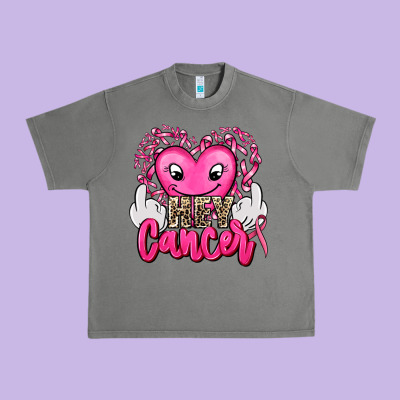 Hey Cancer With Middle Fingers Urban Heavy Tee Designed By Adodesignshop