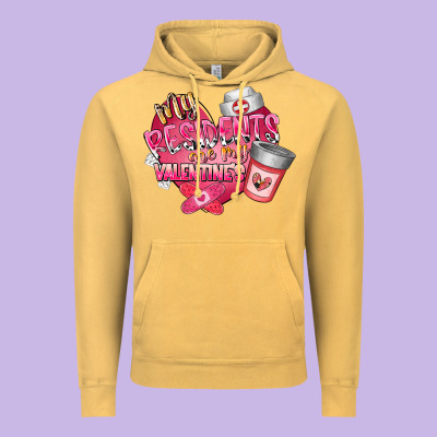 My Residents Are My Valentine Vintage Hoodie Designed By Racoondesign