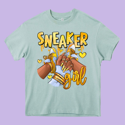 Heavy Core Tee yellow sneaker girl afro woman