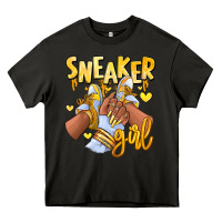 Asphalt yellow sneaker girl afro woman Heavy Core Tee - RanaPortraitStore