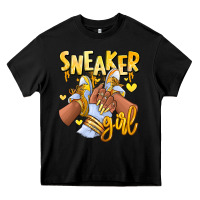 Black yellow sneaker girl afro woman Heavy Core Tee - RanaPortraitStore