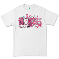 White breast cancer nurse Premium Tee - RanaPortraitStore