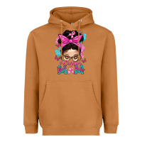 Meerkat Warrior Mom Messy Bun With Flowers Heavyweight Hoodie - BundleAndBundleShop
