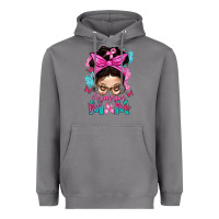 Storm Warrior Mom Messy Bun With Flowers Heavyweight Hoodie - BundleAndBundleShop