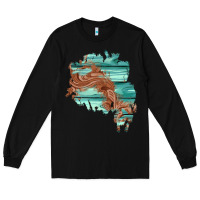 Black wood leather patch Long Sleeve Tee - AdoDesignShop