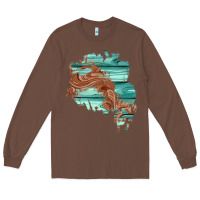 Chestnut wood leather patch Long Sleeve Tee - AdoDesignShop