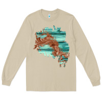 Mushroom wood leather patch Long Sleeve Tee - AdoDesignShop