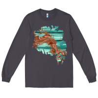 Smoke wood leather patch Long Sleeve Tee - AdoDesignShop