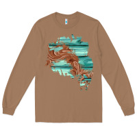 Toasted Coconut wood leather patch Long Sleeve Tee - AdoDesignShop