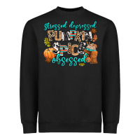 Black stressed depressed pumpkin spice obsessed Heavyweight Sweatshirt - AdoDesignShop