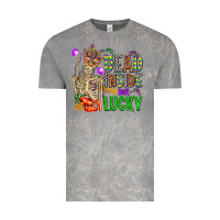 Cloud Rock mardi gras dead inside but lucky  with skeleton Vintage Tee - AdoDesignShop