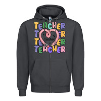 Smoke teacher and pencil heart Zipper Hoodie - MaliasSmallBusiness