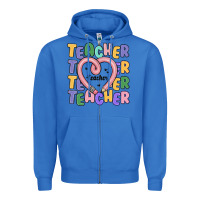 True Royal teacher and pencil heart Zipper Hoodie - MaliasSmallBusiness